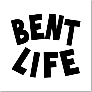 Bent Life Logo Black Font Posters and Art